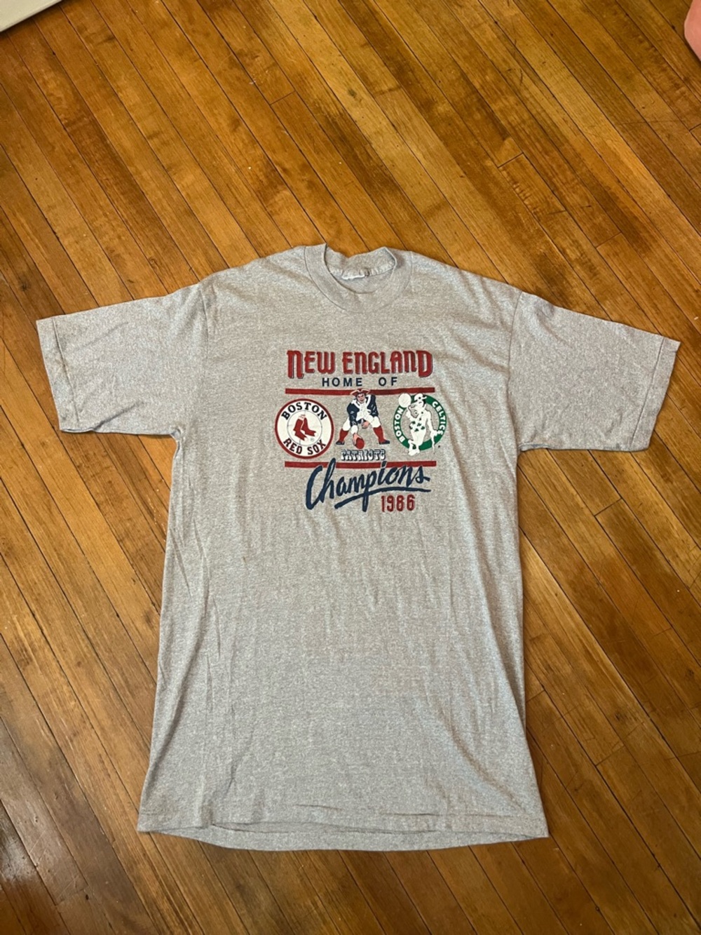 Vintage 1980s New England Champions  T‑Shirt